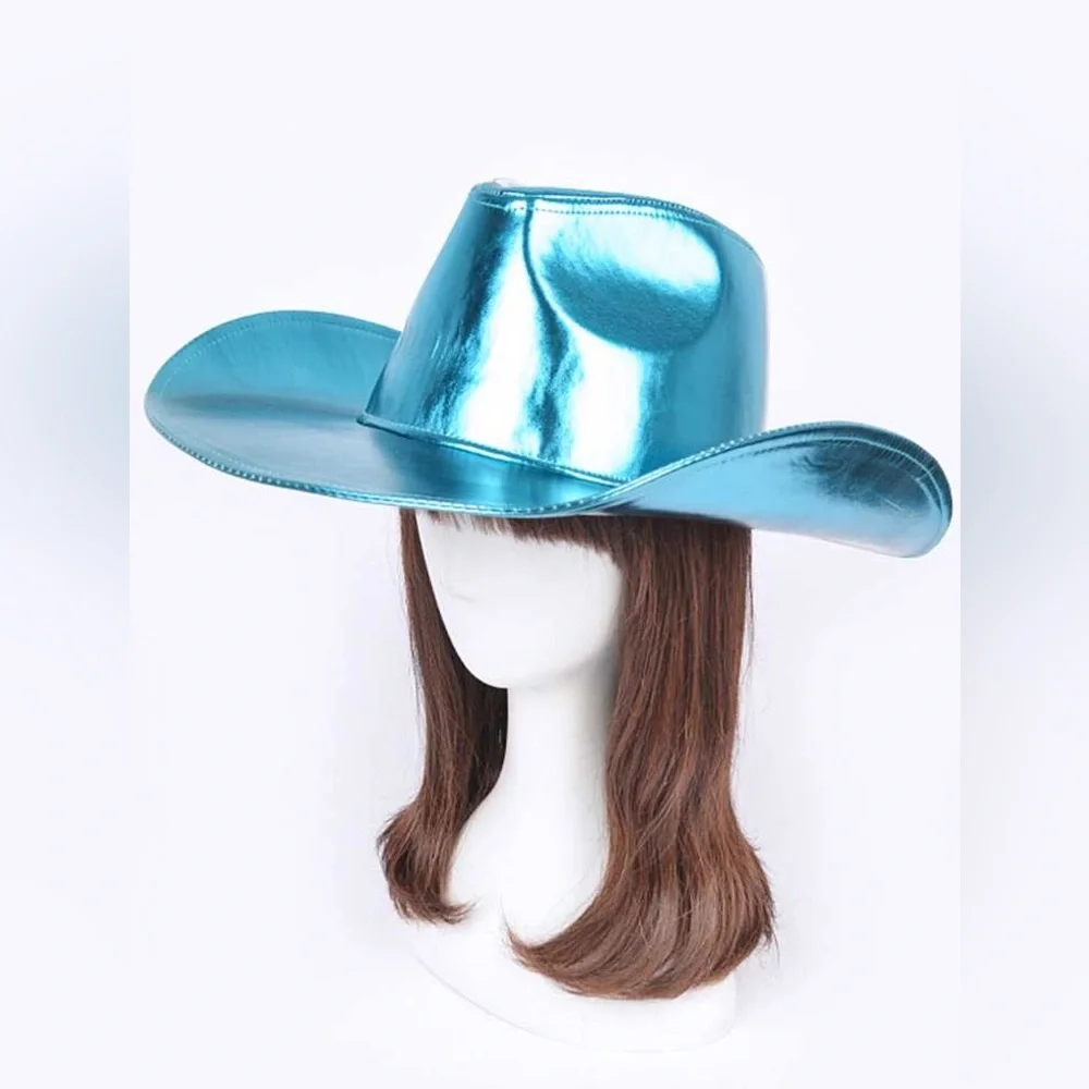 Vegan Leather Western Cowboy Festival Hat